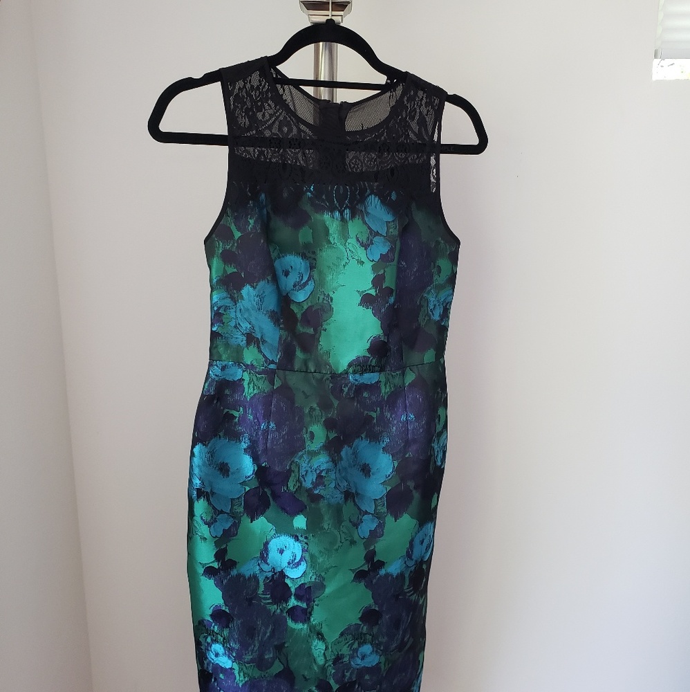 NWT anthropologie Leifsdottir metallic floral shift dress